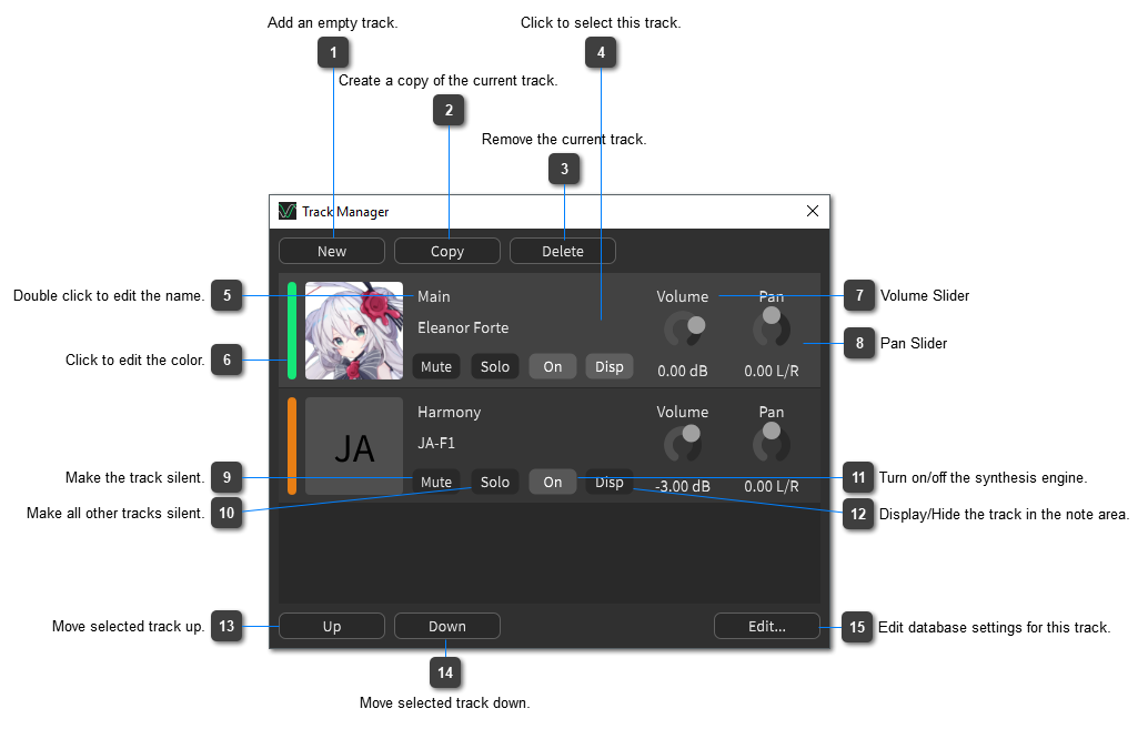 Managing Tracks